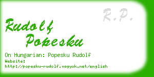 rudolf popesku business card